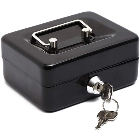 cash metal box|metal money box with key.